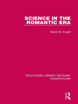 cover image of Science in the Romantic Era